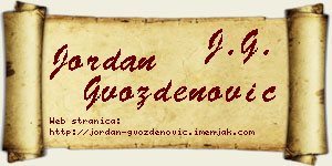 Jordan Gvozdenović vizit kartica